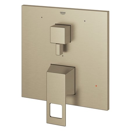 Grohe Eurocube Pressure Balance Valve Trim With 3-Way Diverter With Cartridge, Brushed Nickel 29426EN0